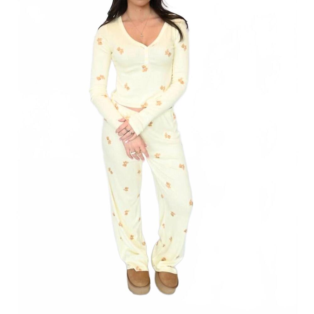 NEW THE HAPPY CAMP3R camp3y dreams emma lounge bottoms in yellow